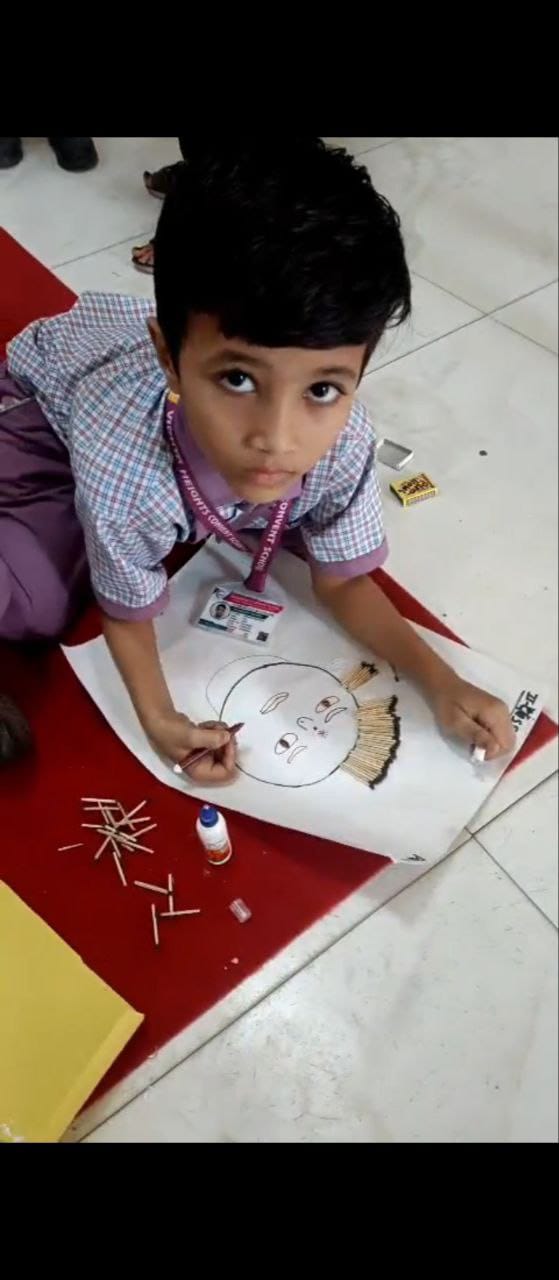 Durga Making with Matchsticks